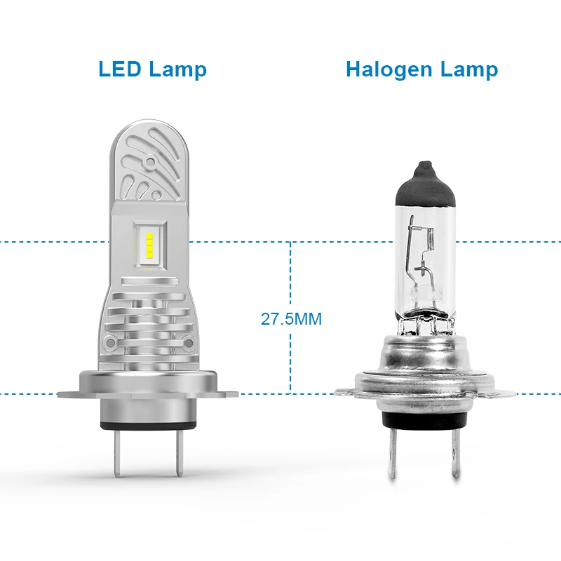 H7 36W H4H/L 50W LED Headlight Bulbs 6000K White Super Bright 1:1 Mini Size Non-polarity Fanless Fog lights Halogen Replacement