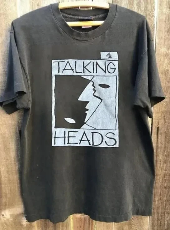 

Plus Size Summer Women's Vintage Talking Heads T-Shirt Cotton Breathable Stylish Versatile Street Style Oversized