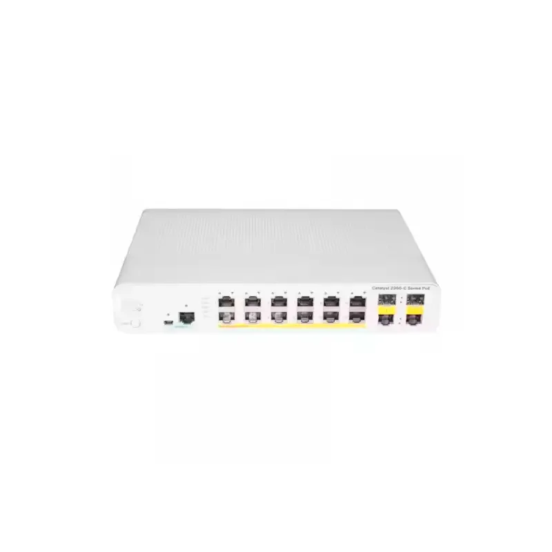 Used Cisco WS-C2960C-12PC-L 2960C Series 12 FE PoE 2 X Dual Uplink Lan Base Industrial Poe Switch