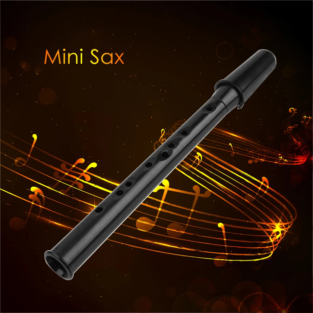 Mini Pocket Saxophone 8-Hole Mini Sax Kit With Reeds and Dental Pads Portable Woodwind Instrument Set Finger Charts Carrying Bag