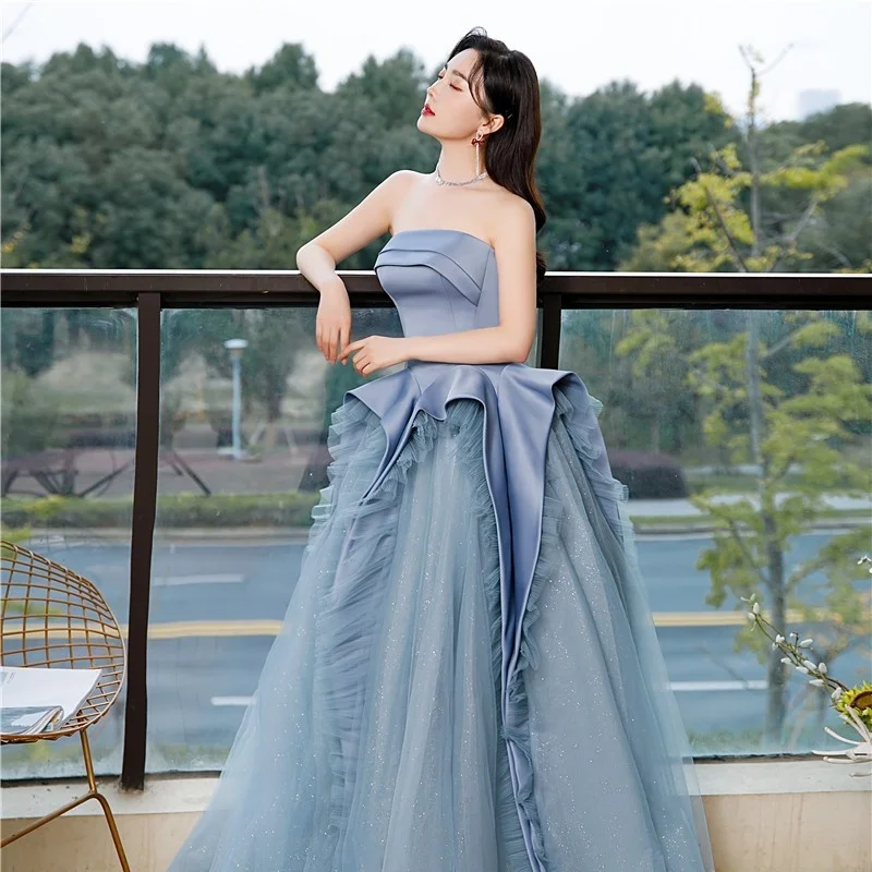 

Вечернее платье Ele: Роскошное, высококлассное, для женщин, для ежегодных встреч, выступлений, создающее эффектное впечатление, без бретелек