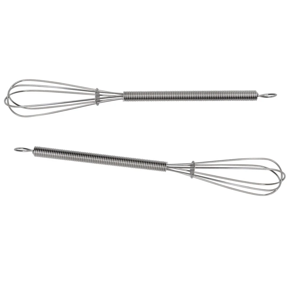 

2Pcs Stainless Steel Hair Color Dye Mixing Tools Set Non Slip Handle Tail Hook Salon Whisk Home Barber Use Salon Whisk