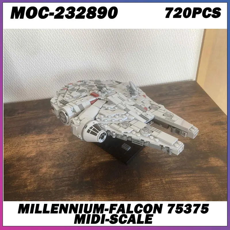 

MOC Building Block Space Wars Series Gray Spaceship Creative Brick Model Education Toy Birthday Adults Gifts MOC-232890 720PCS