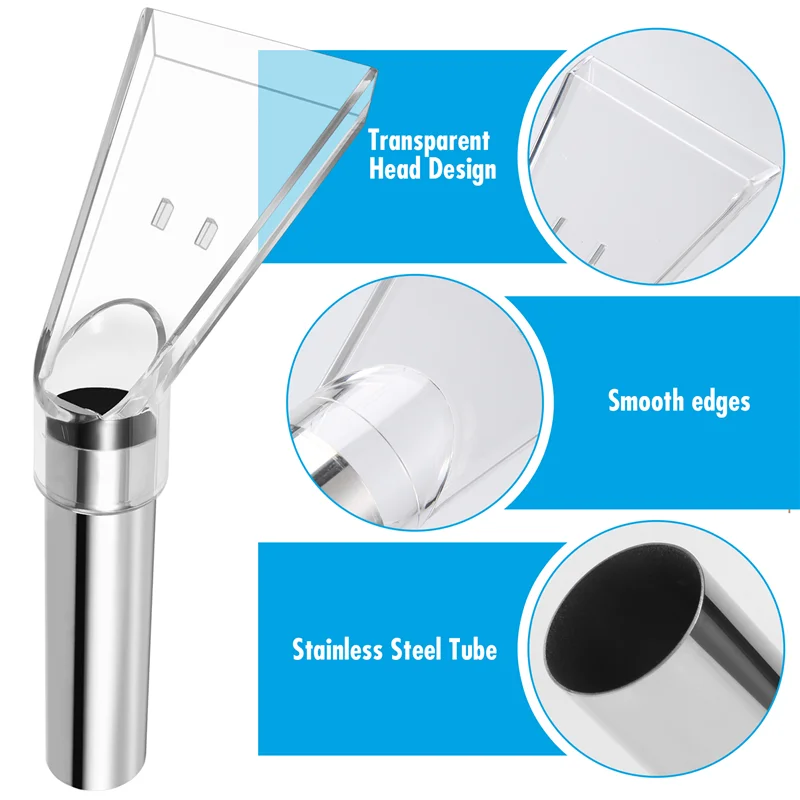 عصا يدوية لأداة استخراج برأس شفاف لتنظيف المفروشات والسجاد، عصا تفريغ تفاصيل السيارة لـ Truckmountsa83x