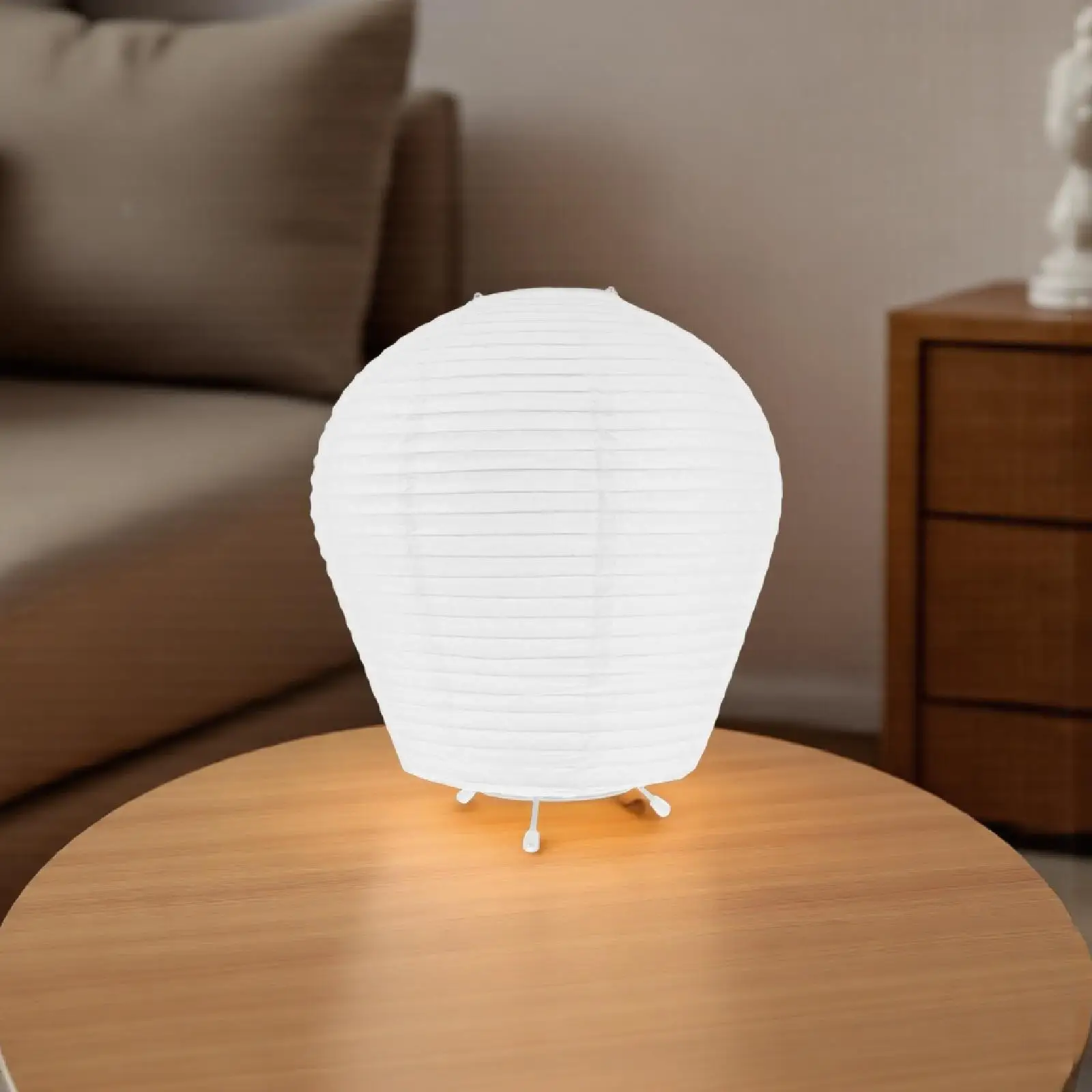 

Foldable Paper Lamp Japanese Style Warm Glow Operated Night Light For Bedroom Dorm Room Decoration Festival