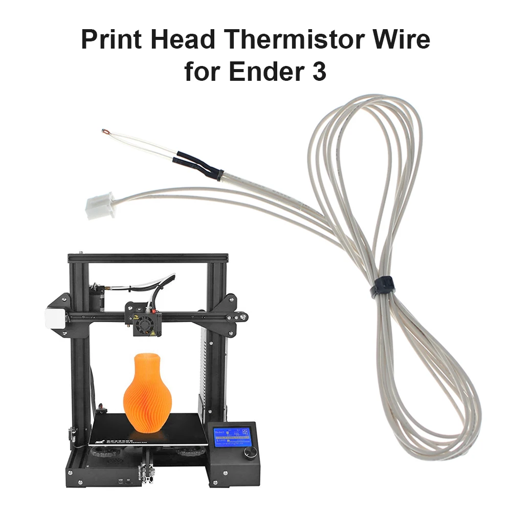 3D Printer Parts Thermistor 100K ohm NTC Temperature Sensor for Ender 3/Ender 3 Pro/Ender 5/CR-10/CR-10S Hotend Kit Thermistor