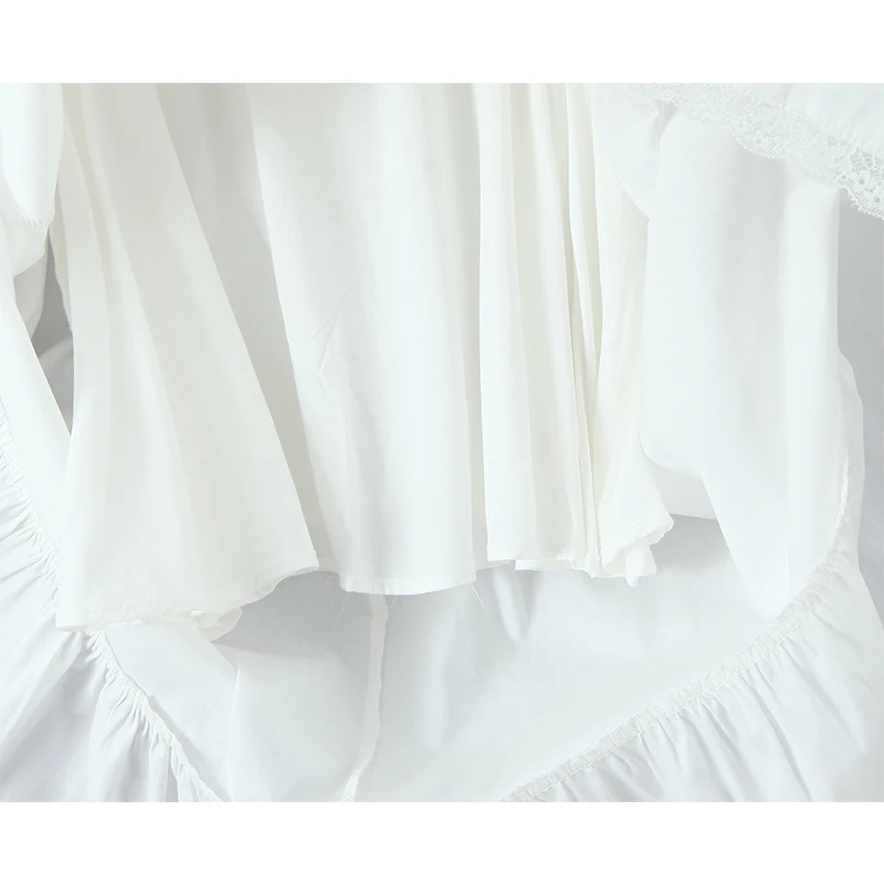 YENKYE Bohemian Style Bow O Neck White Midi Dress Women Front Lace Up Bandage Sleeveless Casual Summer Dresses Holiday Robe