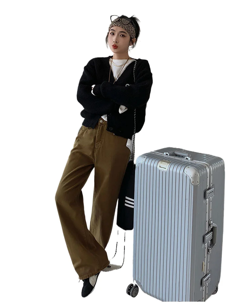 

New European and American Style High-waisted, Loose-fitting, Slimming, Casual and Versatile Straight-leg Women's Jeans. XS-XXL