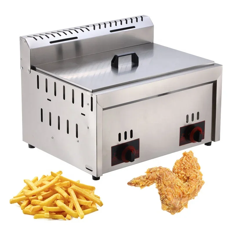 

Comercial Gas Power Chip Deep Fryer 20l 12l 8l Small Lpg Freidora a Gas with Temperature Control