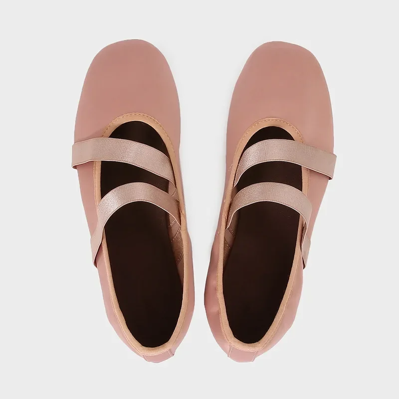 Mode Marke Ballerinas Frauen Rosa Seide Runde Kappe Flach Weiche Sohle Casual Schuhe Elegante Designer Mary Jane Schuhe Damen