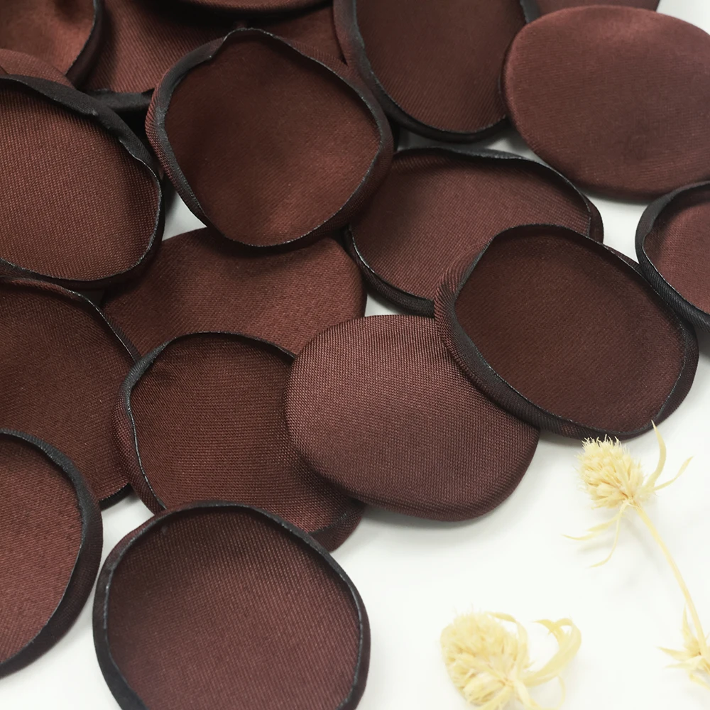 Dark Coffee Satin Artificial Rose Petals for Marriage Party Confetti & Vintage Style Decoration Prop Wedding Accessories 100pcs