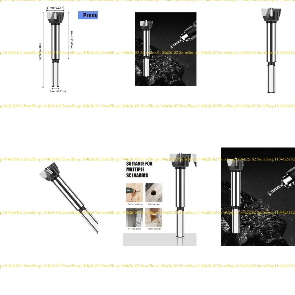 

Q2Q4 Forstners Drill Bit 17mm Diameter Fast Speed Steel with Coating for Wood
