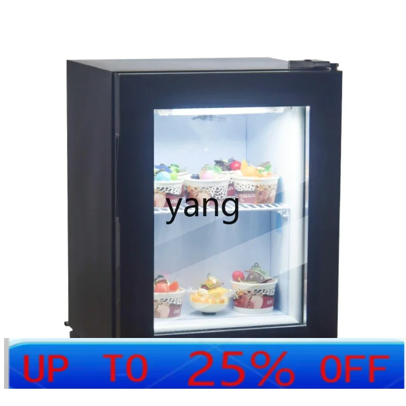 CX  Commercial Vertical Mini Ice Cream Yogurt Cake Display Cabinet Freezer Small Thin Narrow Cabinet