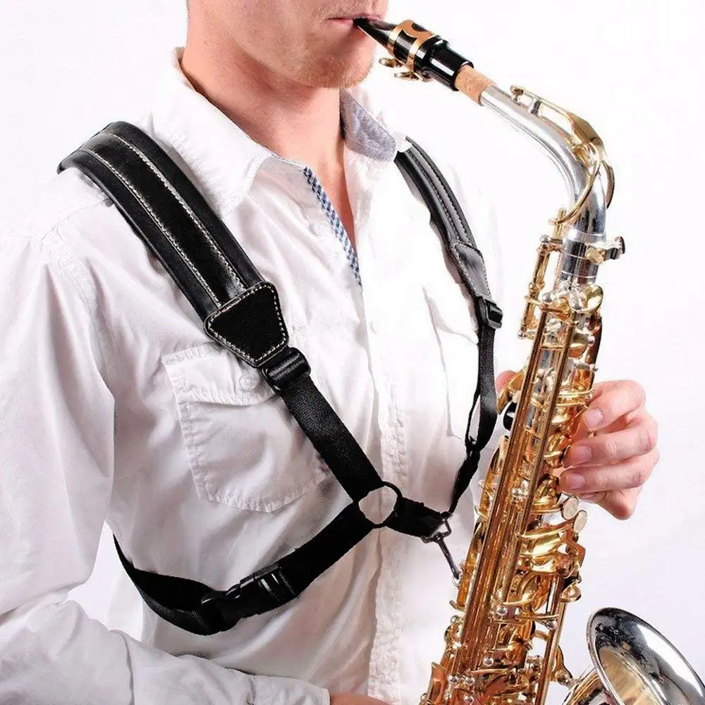 

Miwayer Saxophone Neck Strap Sax Harness Shoulder Padded Neck Sling Adjustable For Baritone Alto Tenor Soprano Baritone Sax