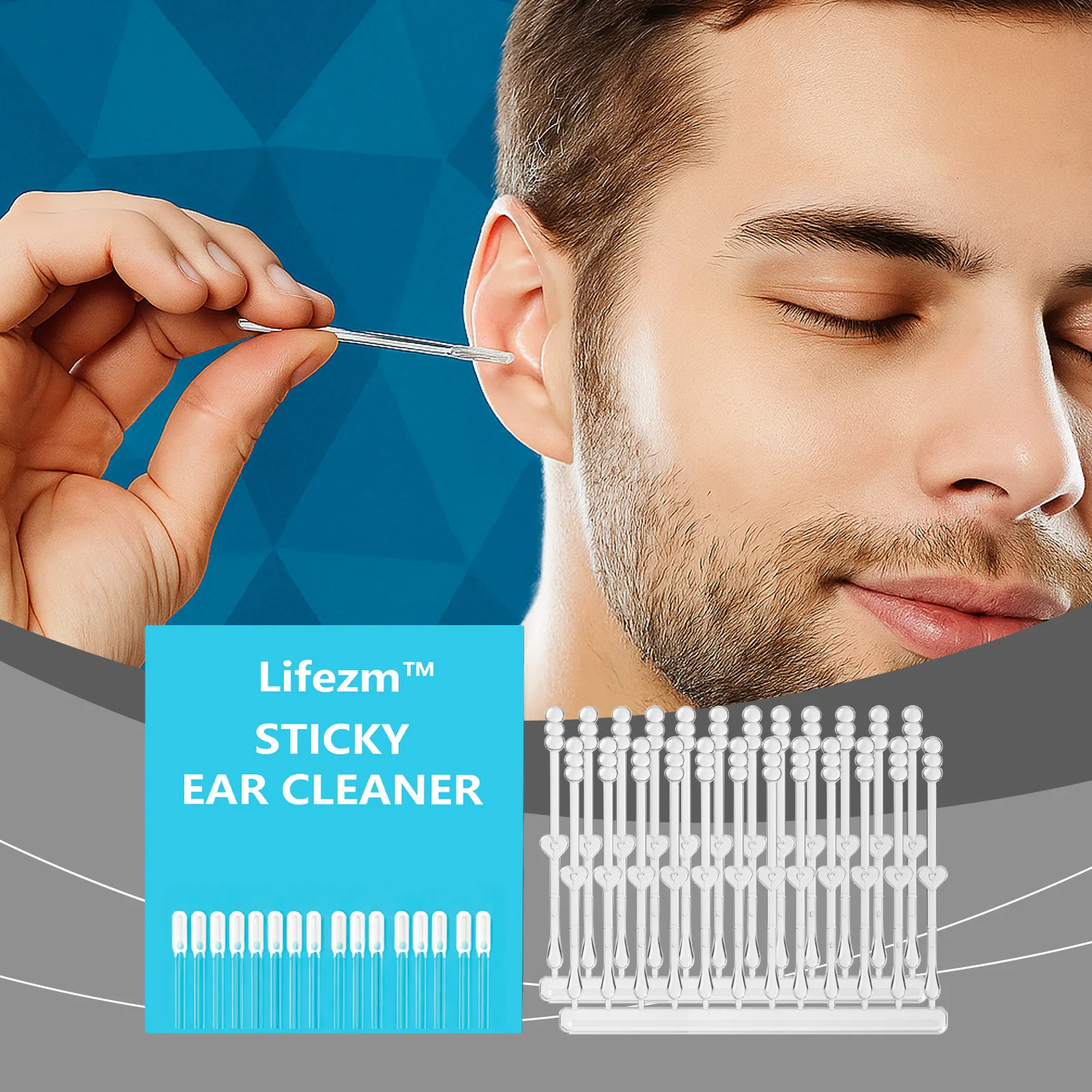 24pcs Earwax Cleaning Sticks With Adhesive Tip remover Silicone wax cleaner Gentle Ear Hygiene Tool For Adults Kids