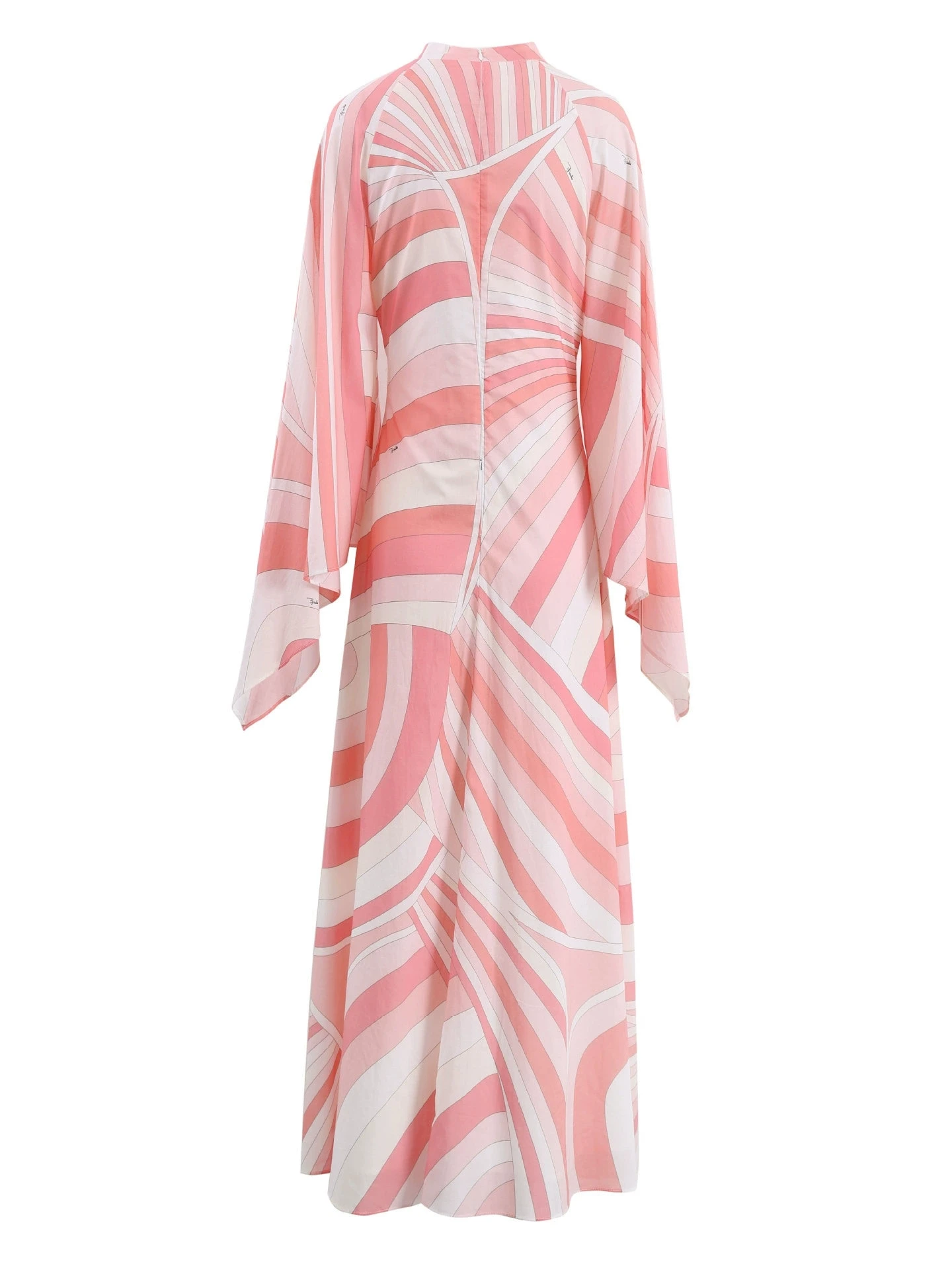 2025, Boho-Chic, grün bedrucktes A-Linien-Kleid für Damen, lässiges Baumwoll-Maxikleid mit hoher Taille und Stehkragen, Frühling und Herbst, locker