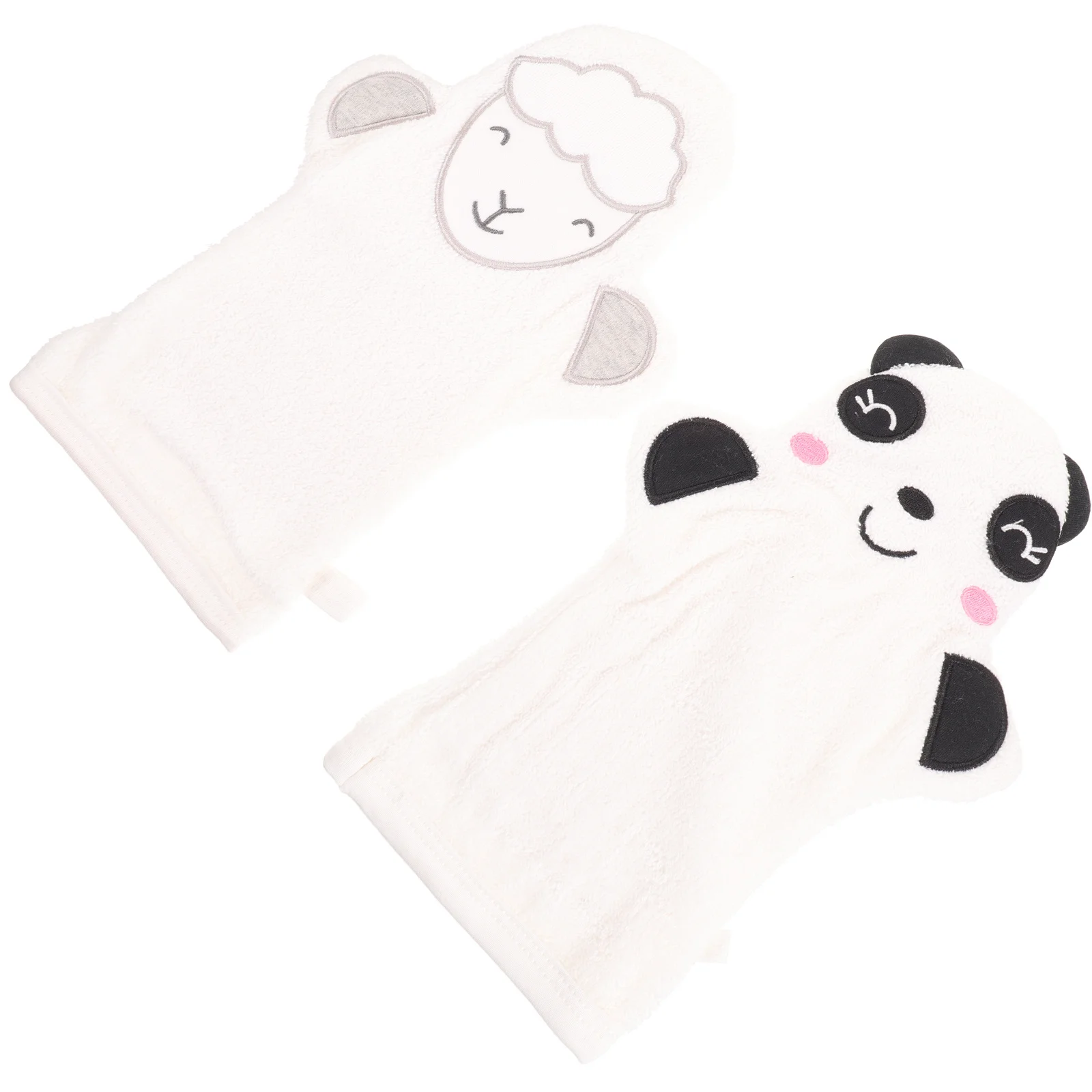 2 قطعة قفازات دش الكرتون الاطفال قابلة لإعادة الاستخدام التقشير قفازات لتنظيف الجسم الاستحمام رغوة غسل قفاز اكسسوارات الحمام ل #5