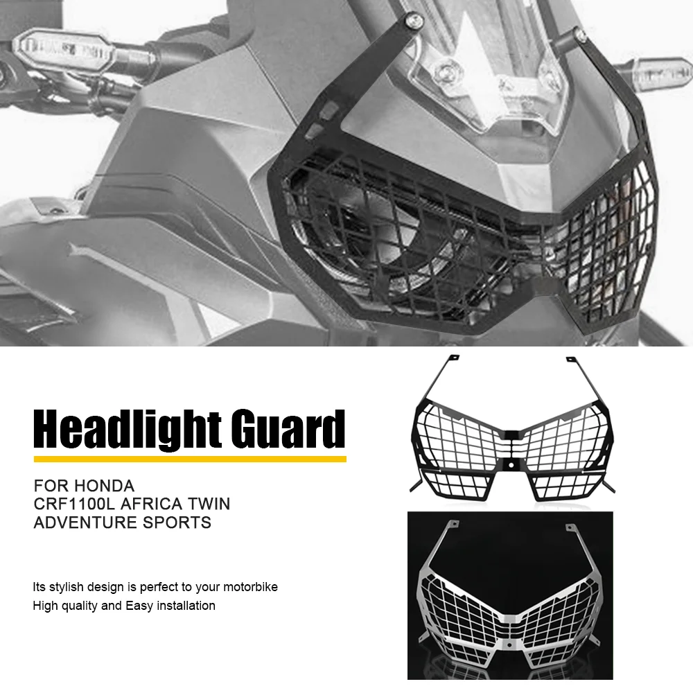 

FOR HONDA CRF1100L AFRICA TWIN ADVENTURE SPORTS 2019 2020 2021 2022 2023 2024 Motorcycle Headlight Protector Grille Guard Cover