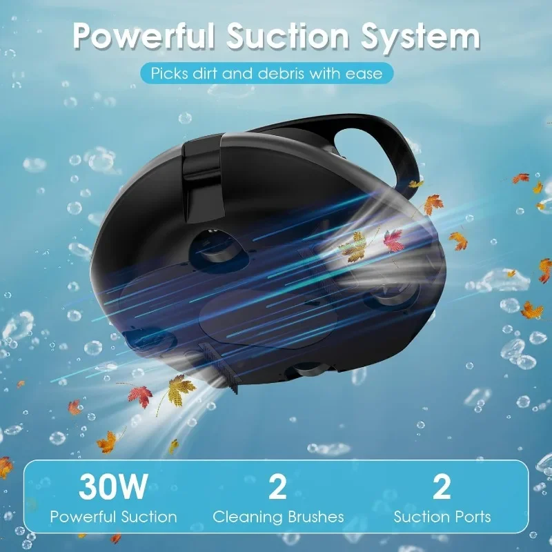 Spider Cordless Automatic Pool Cleaner Robot, Automatic Pool Vacuum with Dual Motors,for 861 Sq Ft Coverage Above Ground Pool