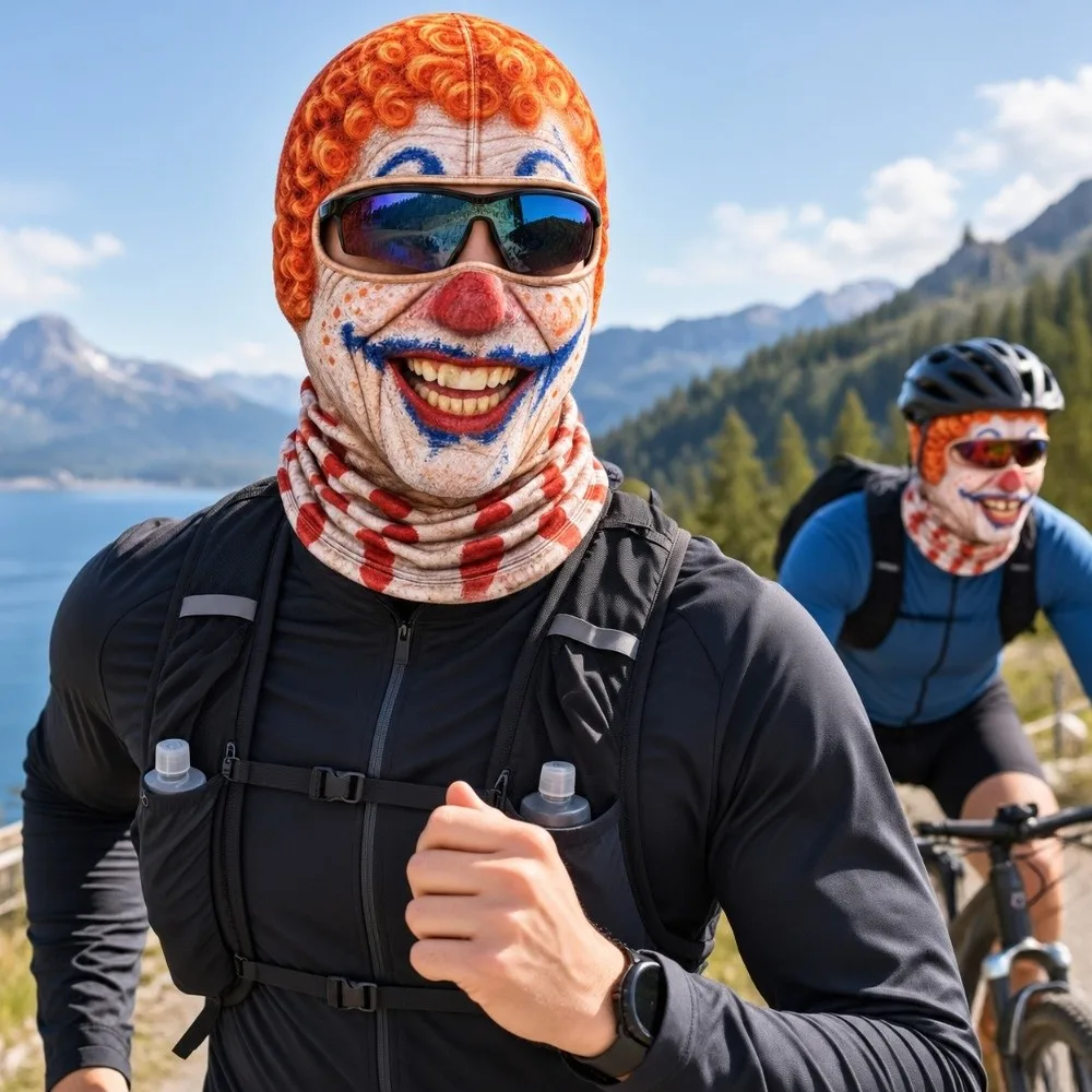 3D Printed Face Neck Gaiter Windproof Design Warm Fabric Winter Windproof Mask Full Coverage Dralon Material Full Face Balaclava