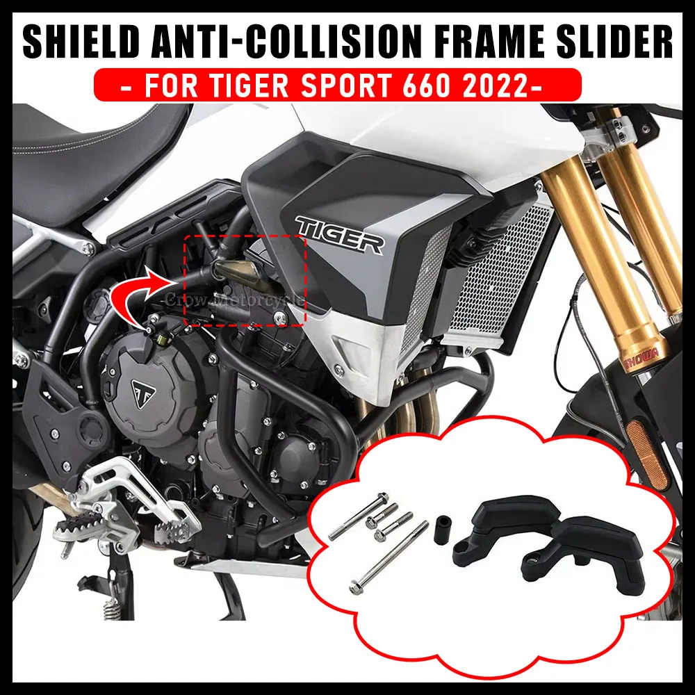

Sport 660 Motorcycle Engine Guard Anti Crash Frame Slider Fall Protection Falling Crash Protector Cover For Tiger Sport660 2022