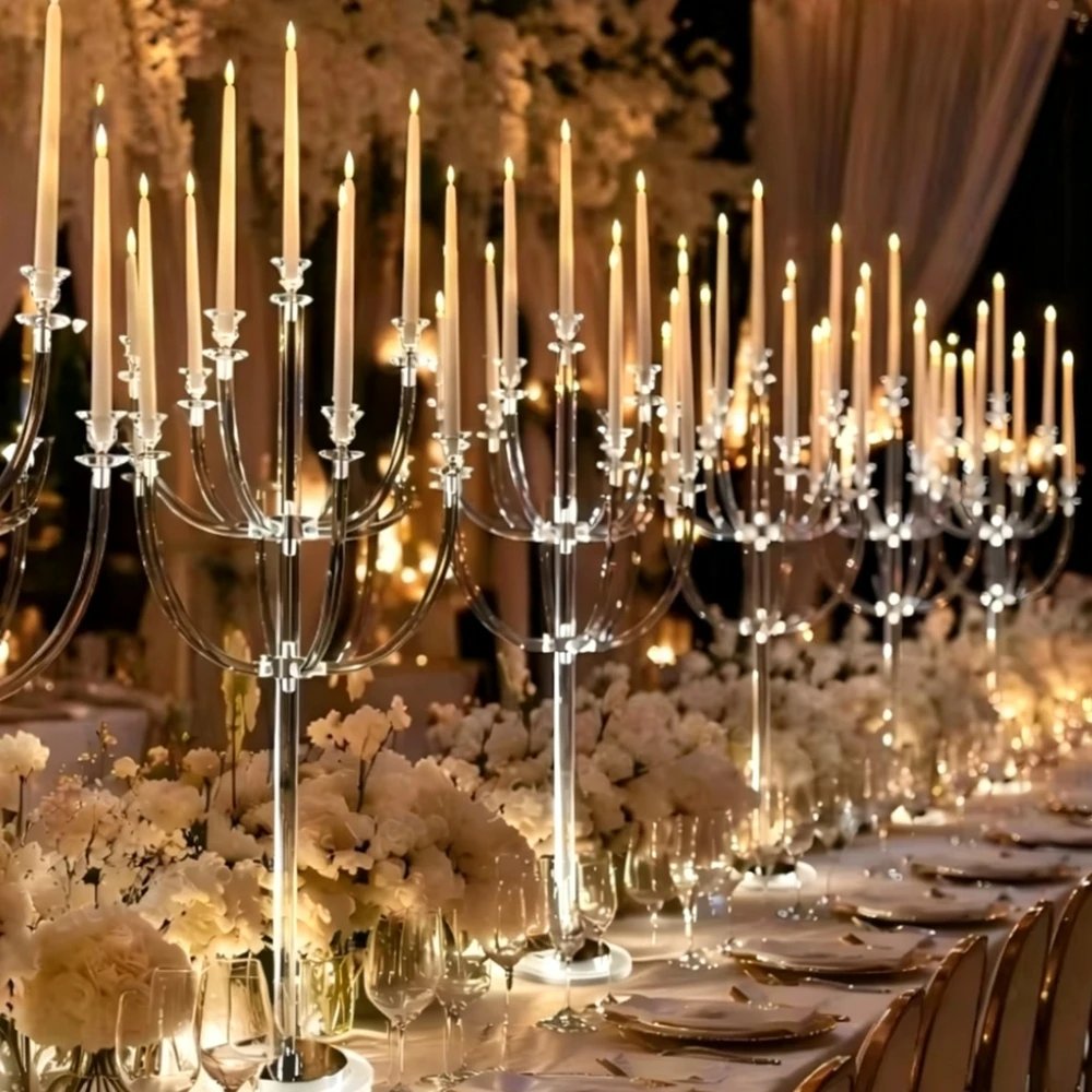 1-10pcs wedding decoration pillars acrylic flower stand centerpieces gold flower stand wedding centrepieces