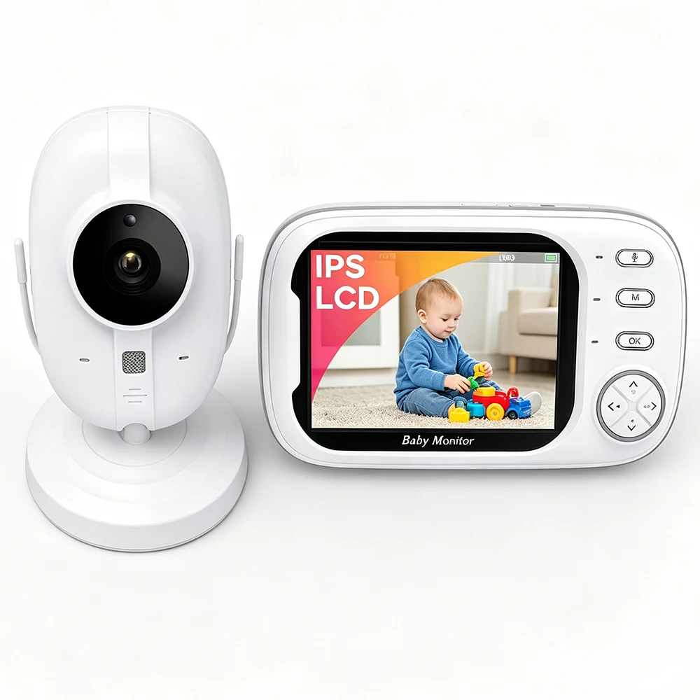 3,5-Zoll-Babyphone mit Kamera, 720P HD, 2000mAh Akku, tragbarer Monitor, kein WLAN, Nachtsicht, Zwei-Wege-Kommunikation, VOX
