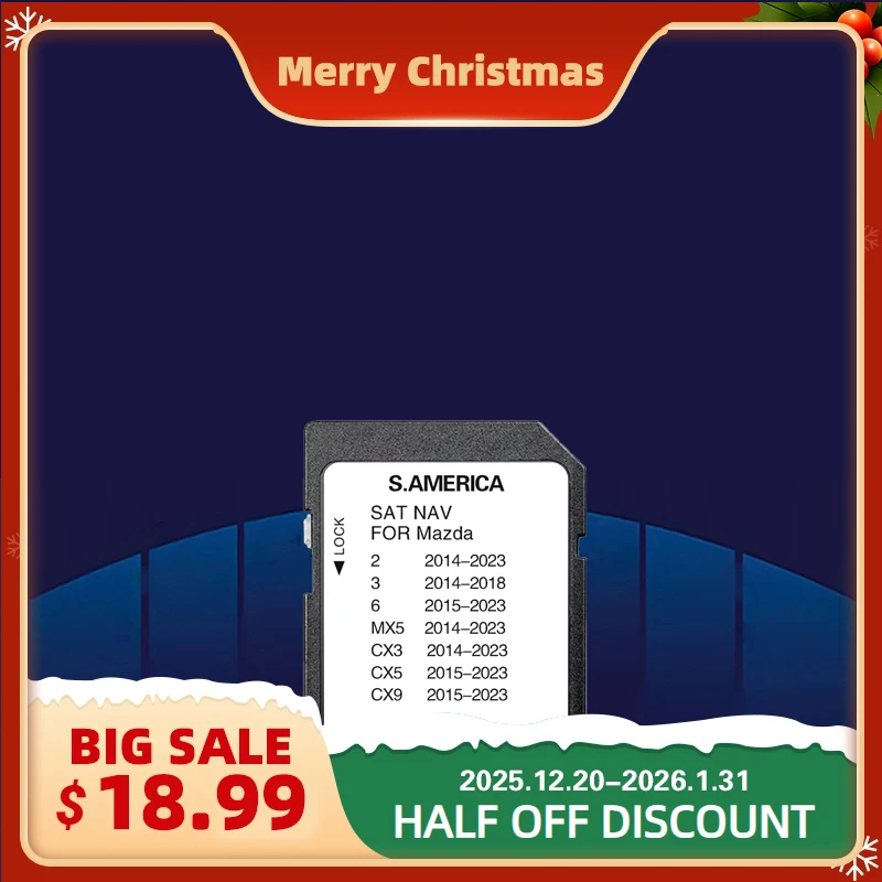 

Автомобиль Mazda 2/3/6/MX5/CX5/CX9, 2023 Sat Nav, 8 ГБ с системой Connect1, аксессуары для карт SD, 8 ГБ, карты Южной Америки, GPS