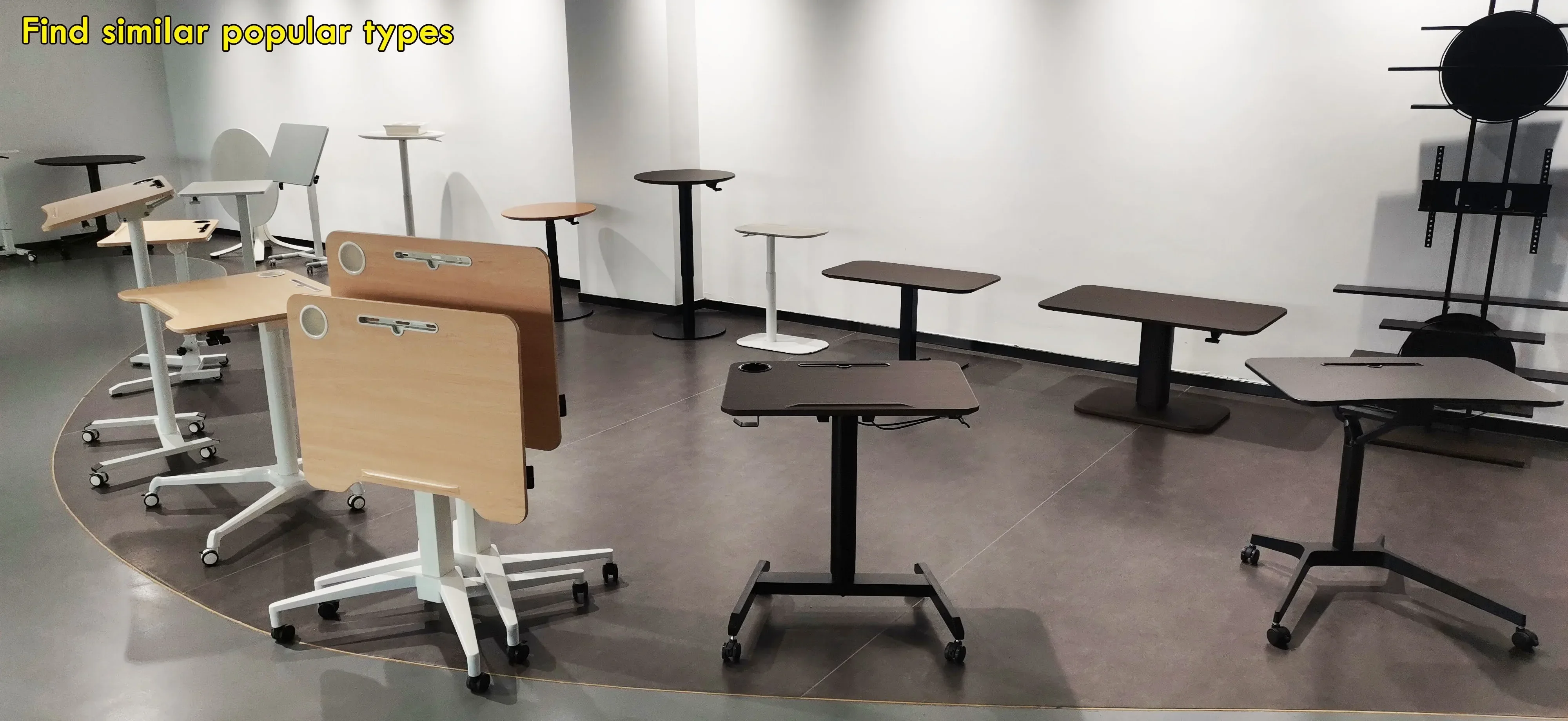 New Design Modern Home   Office School Ergonomic Laptop Table Gas Lifting Mobile Sit Stand Desk Pneumatic Height Adjustable Desk