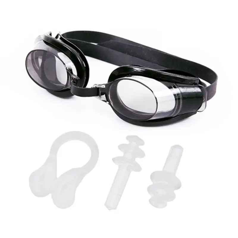 Adult Swimming Goggles Earplug Professional Pool Glasses Anti Fog UV Men Women Waterproof Eyewear