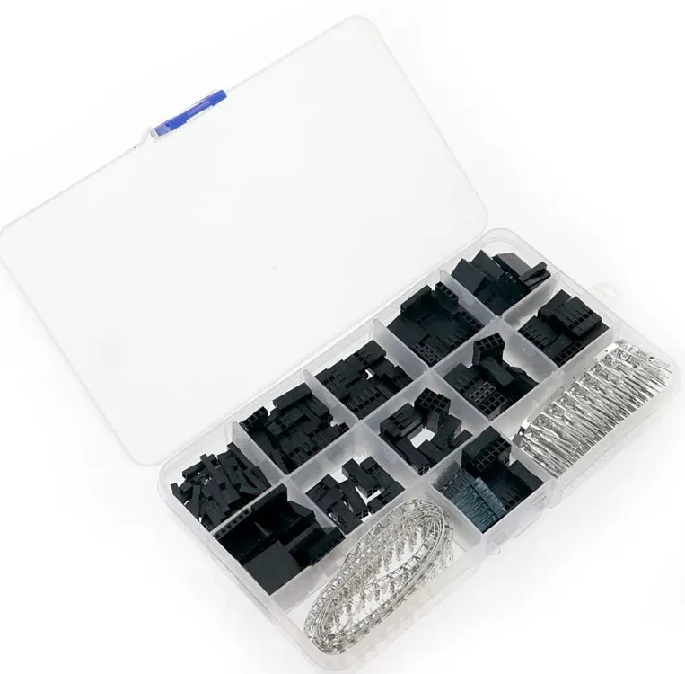 

Кабельная перемычка Dupont, игольчатый корпус, штекер, обжимной штифт + гнездовой контактный разъем, 620 шт., разъем Dupont 2,54 мм