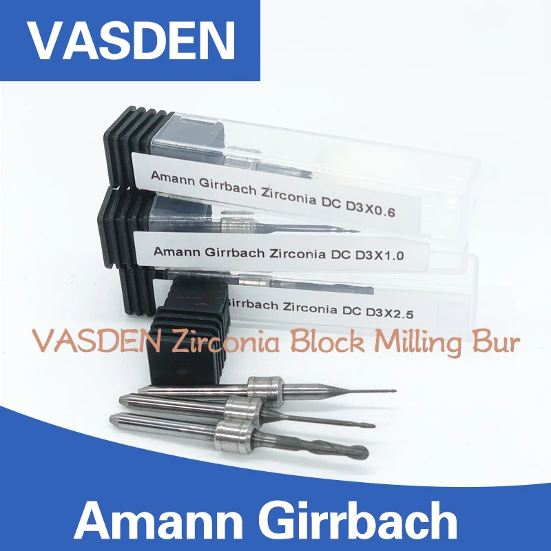 DC с алмазным покрытием, хвостовик 3 мм Amann Girrbach Cad/камера 1,0 мм, фрезерный бор из ПММА и циркония, стоматологическая лаборатория, сверло, резак, инструмент