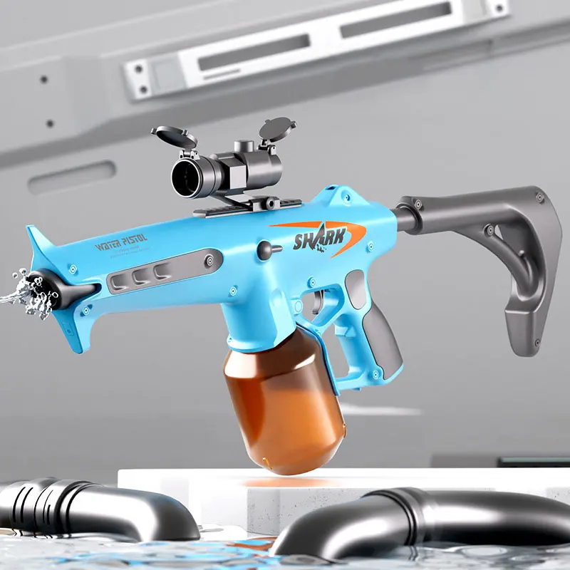 1000ML Full Automatic Electric Water Gun Auto Absorb High Speed Simulated Recoil Summer Cool Boys Toys Adult Entertainment AC139