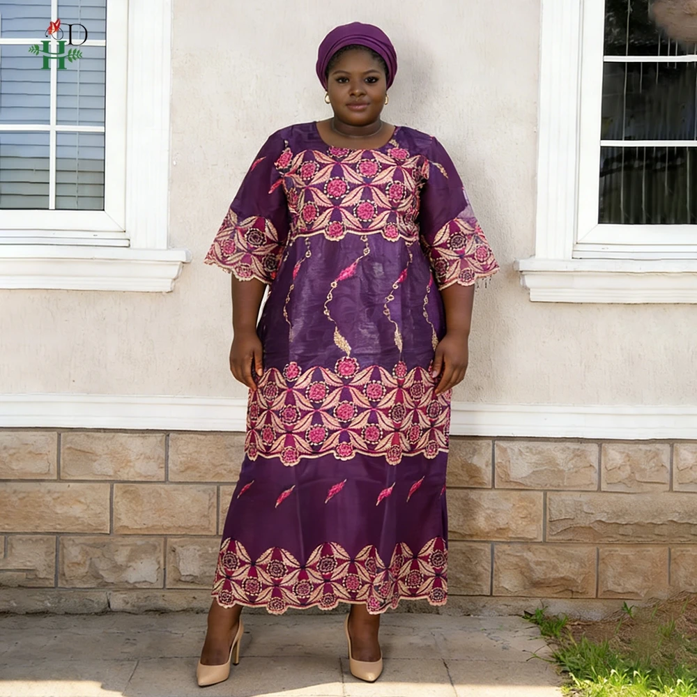 

H & D африканские платья для женщин, платья для женщин, платье Анкара Базен, элегантный хиджаб, платья, халаты, нигерийская свадьба, Рамадан