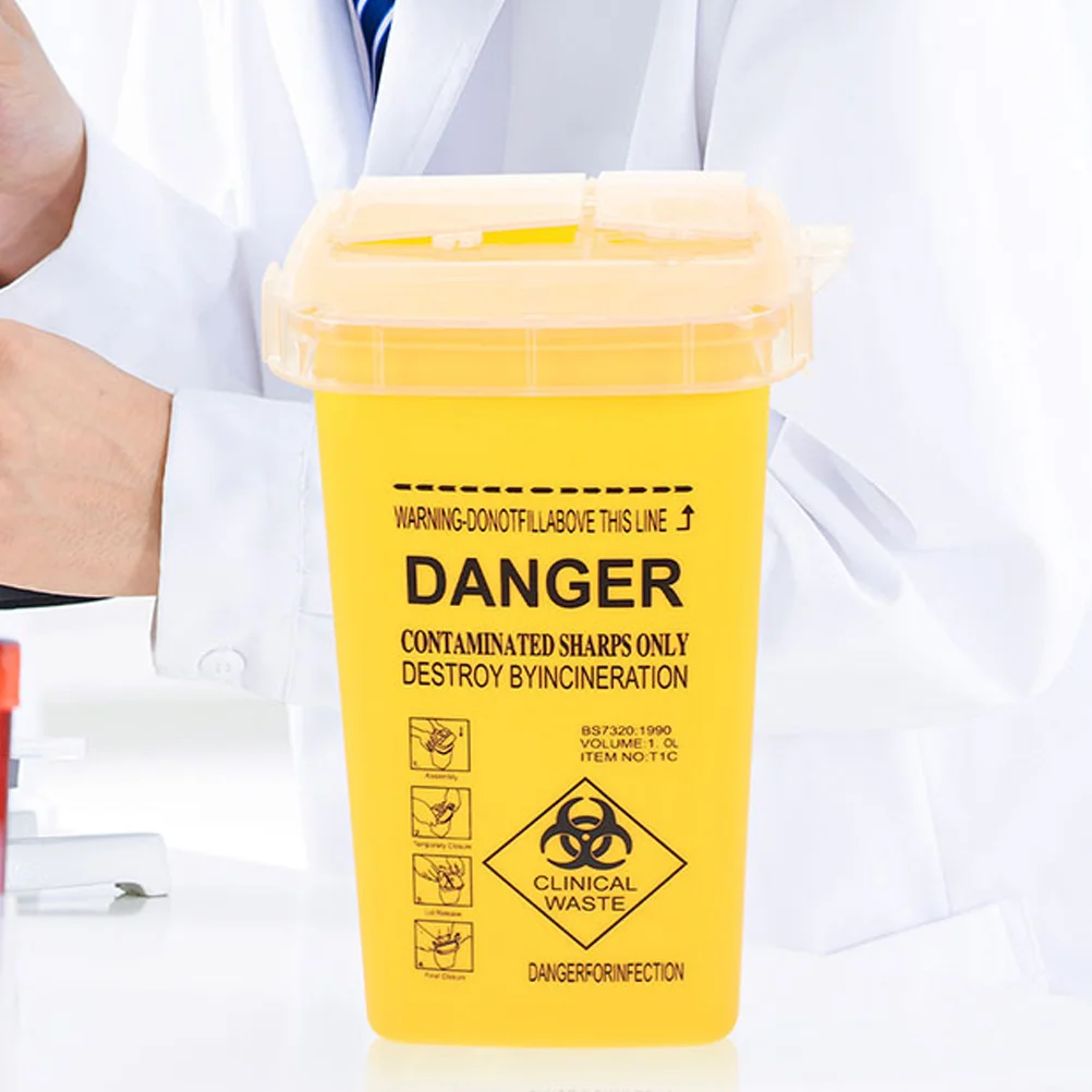 

5Pcs Multi-Purpose Sharps Disposal Container Sharps Collection Bin Barber Blade Needle Storage Box Salon Waste Disposal