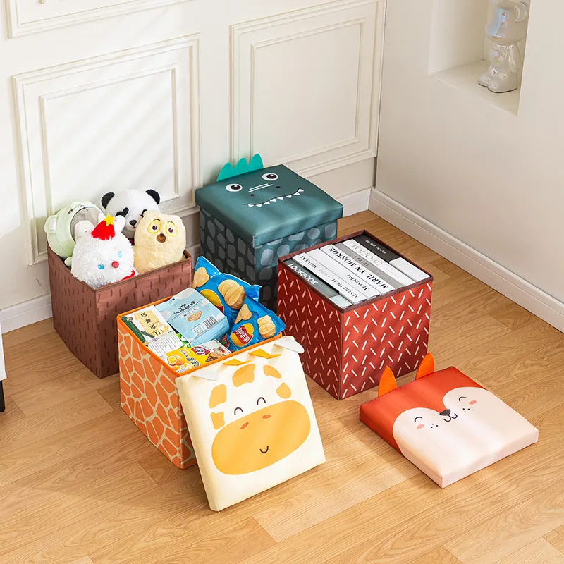 New Foldable Fabric Storage Box Household Organizer For Baby Clothes Kids Toys Fabric Collapsible Storage Container For Home Use