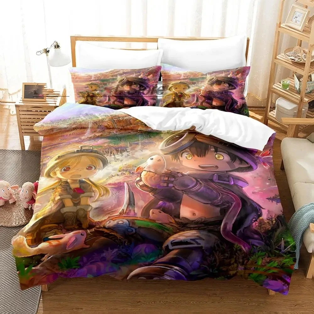 

New Made In Abyss Bedding Set Single Twin Full Queen King Size Bed Set Aldult Kid Bedroom Duvetcover Sets 3D Anime Bed Sheet Set