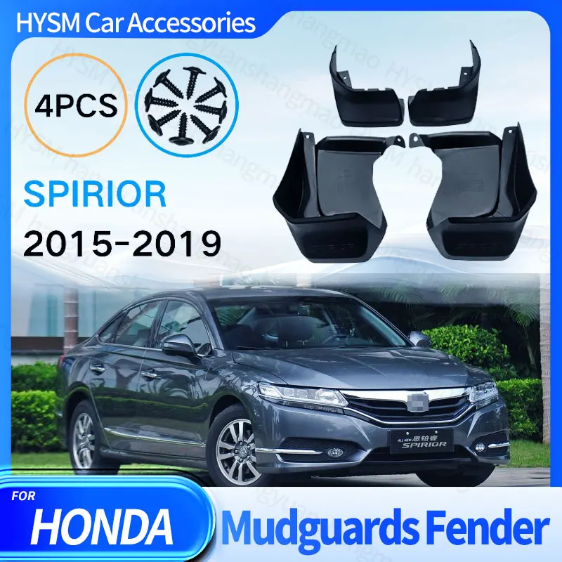Car Exterior Accessories Mud Flaps for Honda Spirior 2015-2019 Tire Splash Guards for Fender Protector 4 Pieces Set in Black