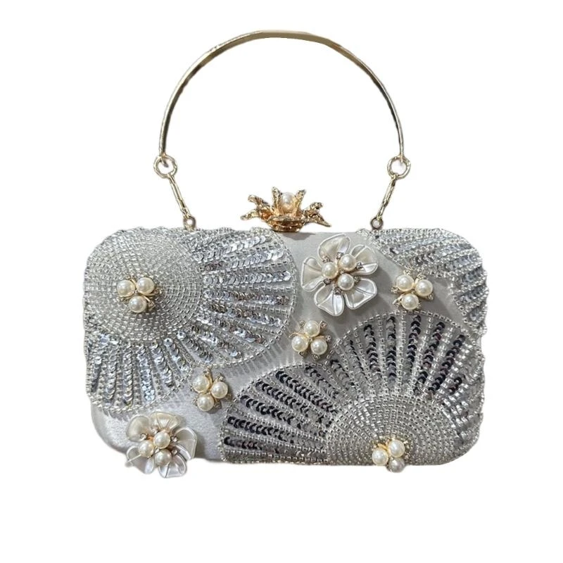 

E8FB Elegant Women's Shoulder Bag Evening Purse With Chain Strap Sequins Handbag