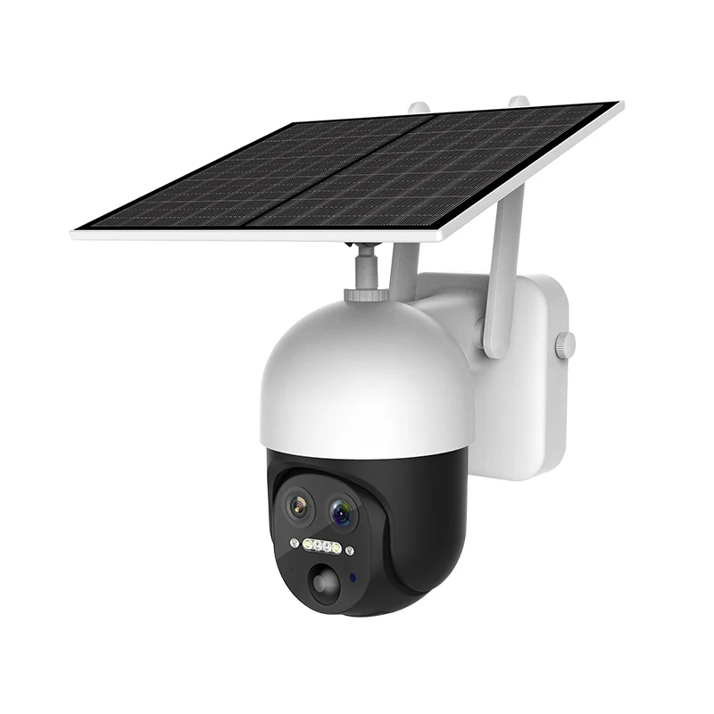 YYHC-3MP 12X Digital zoom 6W solar camera 4G card dual lens security camera 3.5W WiFi camera