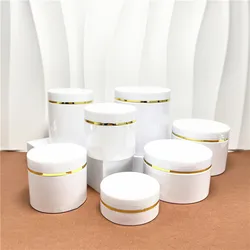 10/30pcs 50-500ml Empty White/Black PET Cream Jar Plastic Storage Pot Wide Mouth Cosmetic Mask Cream Jar Cosmetic Container