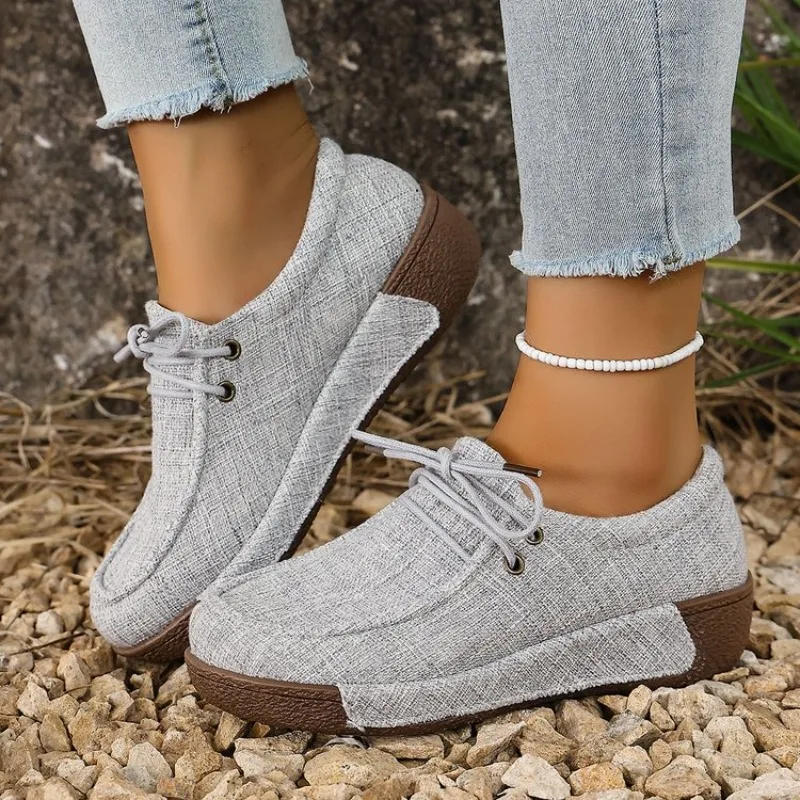 

2026 Women's Sneakers Platform Casual Outdoor Walking Design Vulcanized Shoes Fashion Female Footwear