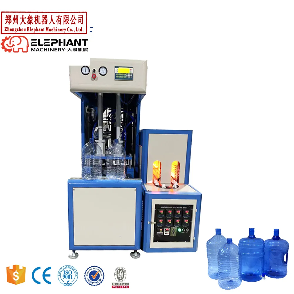 Customized Easy Operation 10L With 2 Cavity Semi Automatic PET Blow Moulding Machine Blowing Machine For Plastic Water Bottle