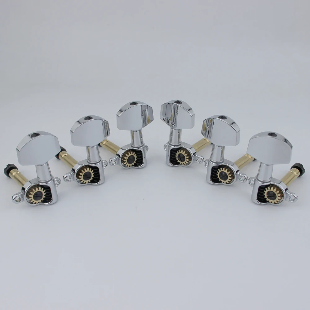 1 Set Of PRS Style Front Locked Guitar Tuner With High-Quality Craftsmanship, 3+3 Exquisite Chrome/Gold Plating