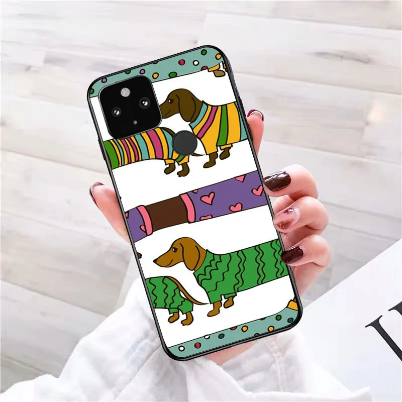 Cute cartoon Dachshund dog Phone Case for Google Pixel 9 Pro XL 8 7 6 Pro Pixel 8A 7A 6A 4A 3A 3XL Pixel 8 7 6 5 4