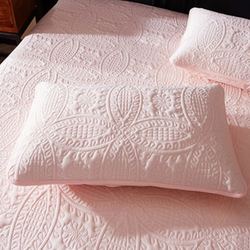 1pc 48*74cm Waterproof Embroidered Pillowcase Machine Washable All Season Use Pillow Cover Protector Pillow Case No Pillow