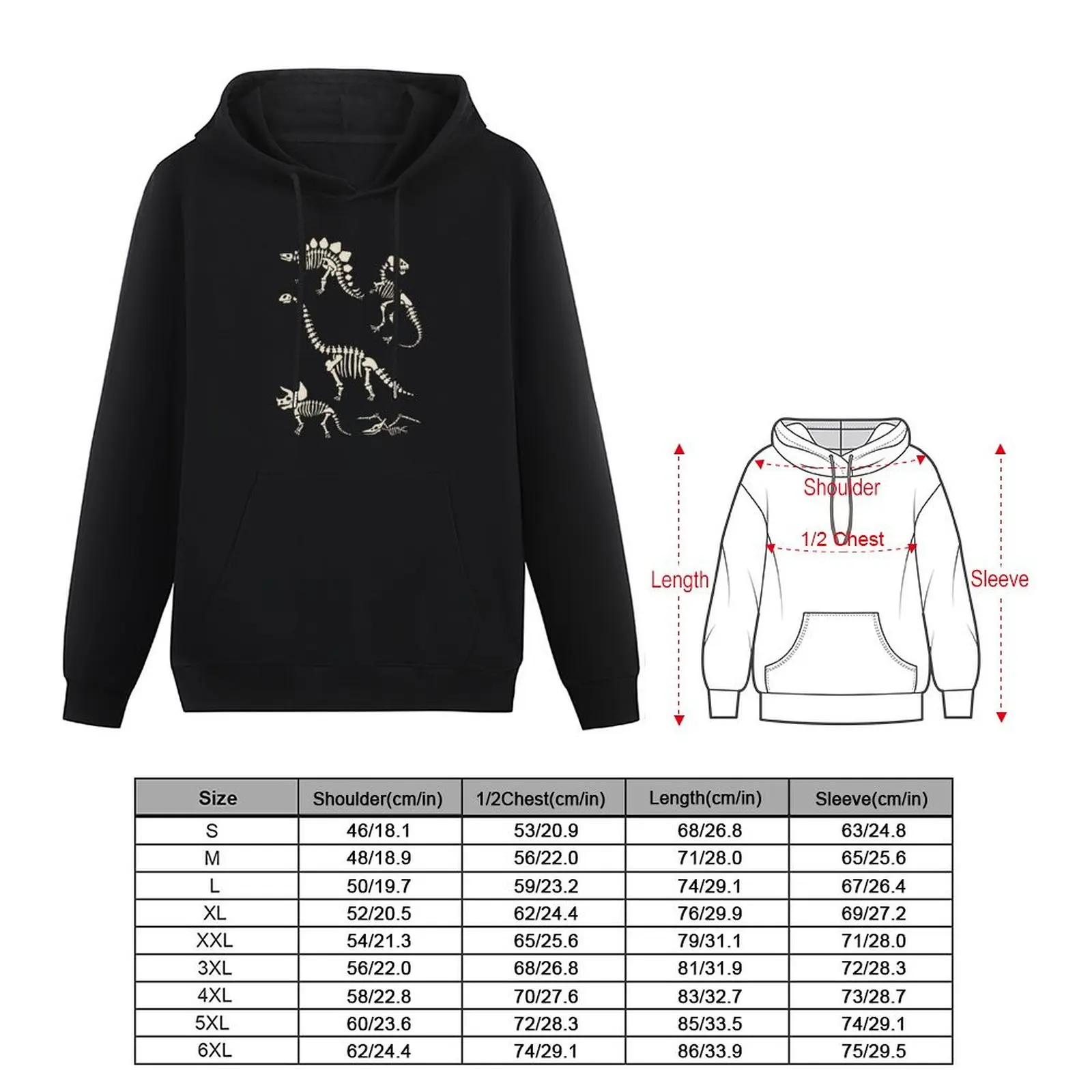 Sweat à capuche dinosaure patrisils pour hommes, pull noir, vêtements pour hommes