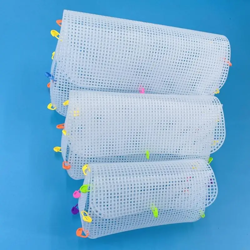 Hojas lona malla plástico G92C Accesorios bolsas bricolaje fácil
