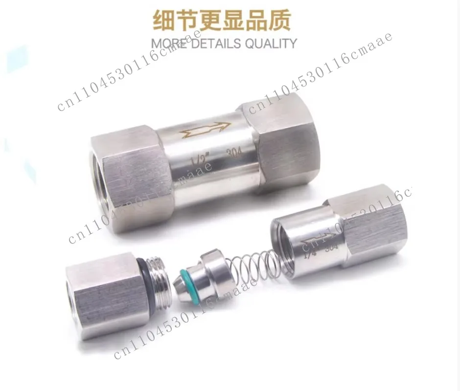 High Pressure Split Type One-way Valve Vertical Spring One Way Water Gas Water Check Valve NPT 1/2'' 1''