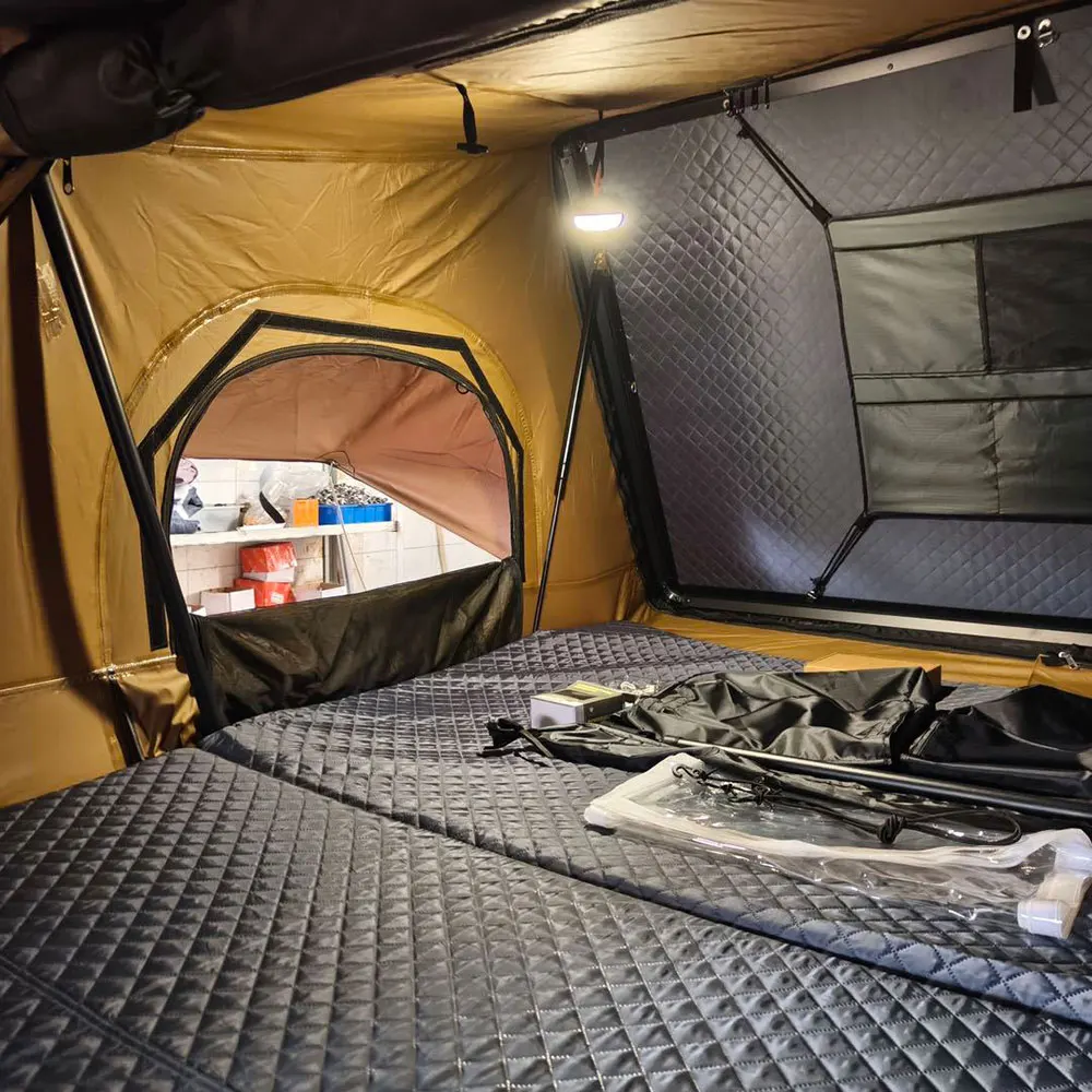 Stlfcustomized lado aberto 4x4 off-road suv telhado superior tenda para carro de acampamento casca dura de alumínio 3-4 pessoas telhado do carro tenda com log